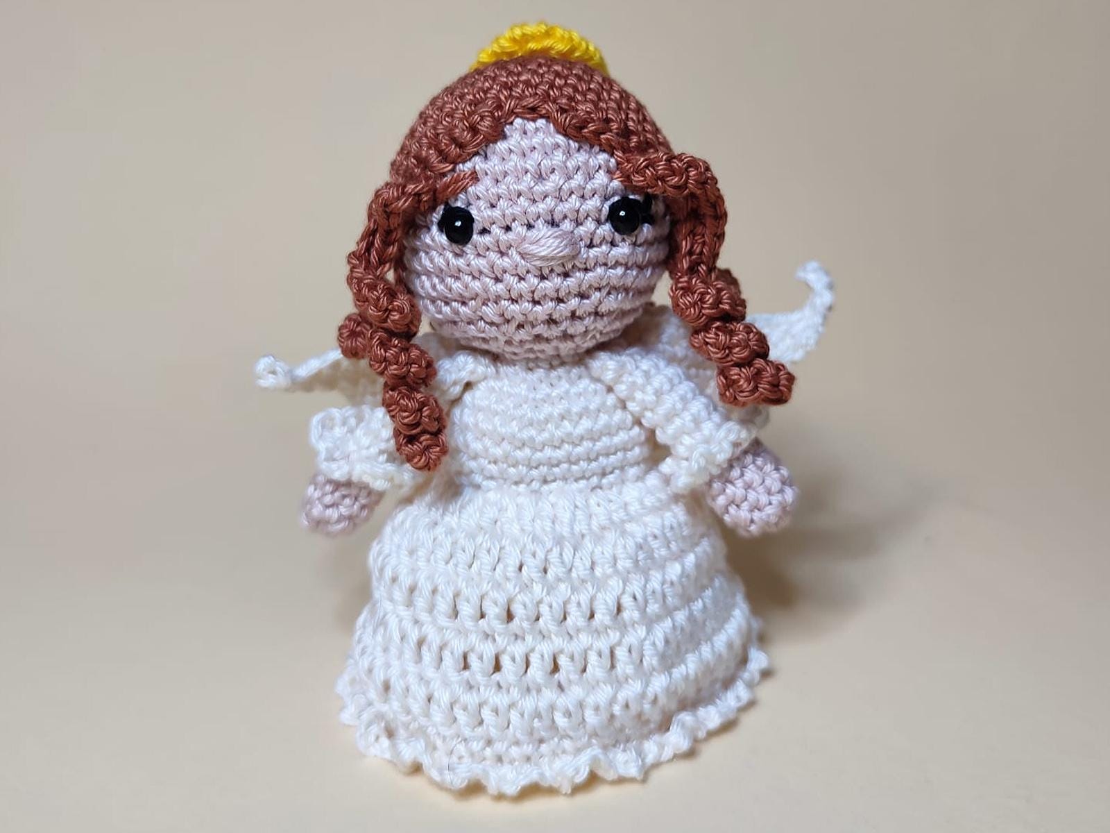 Süßer gehäkelter Engel, Schutzengel, Beschützer, Himmelsbote, Amigurumi, Kirche, Weihnachten, Christkind, Christkindchen, Glücksbringer