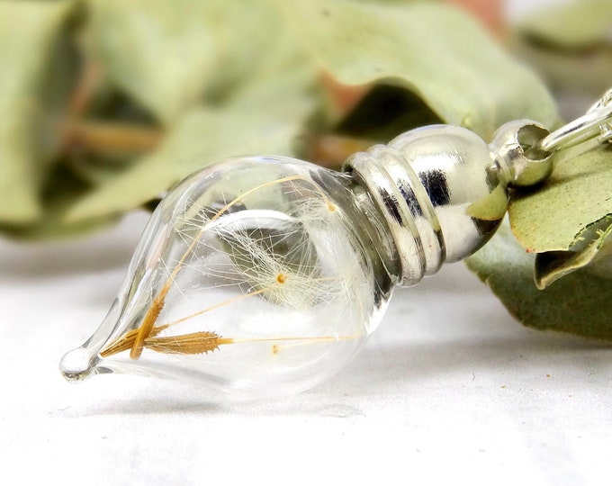 Real dandelion necklace