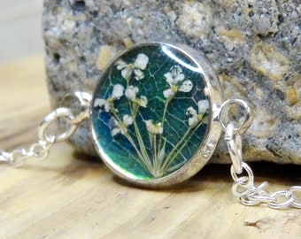 Real flower bracelet, real flower jewellery, handmade gift for her, personalised gift, unique gift ideas