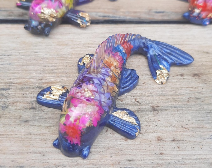 Koi with Flowers