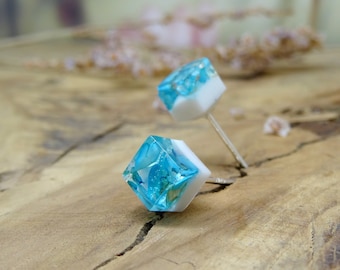 Real Daisy Petal Earrings, 925 Sterling Silver, Boho Chic