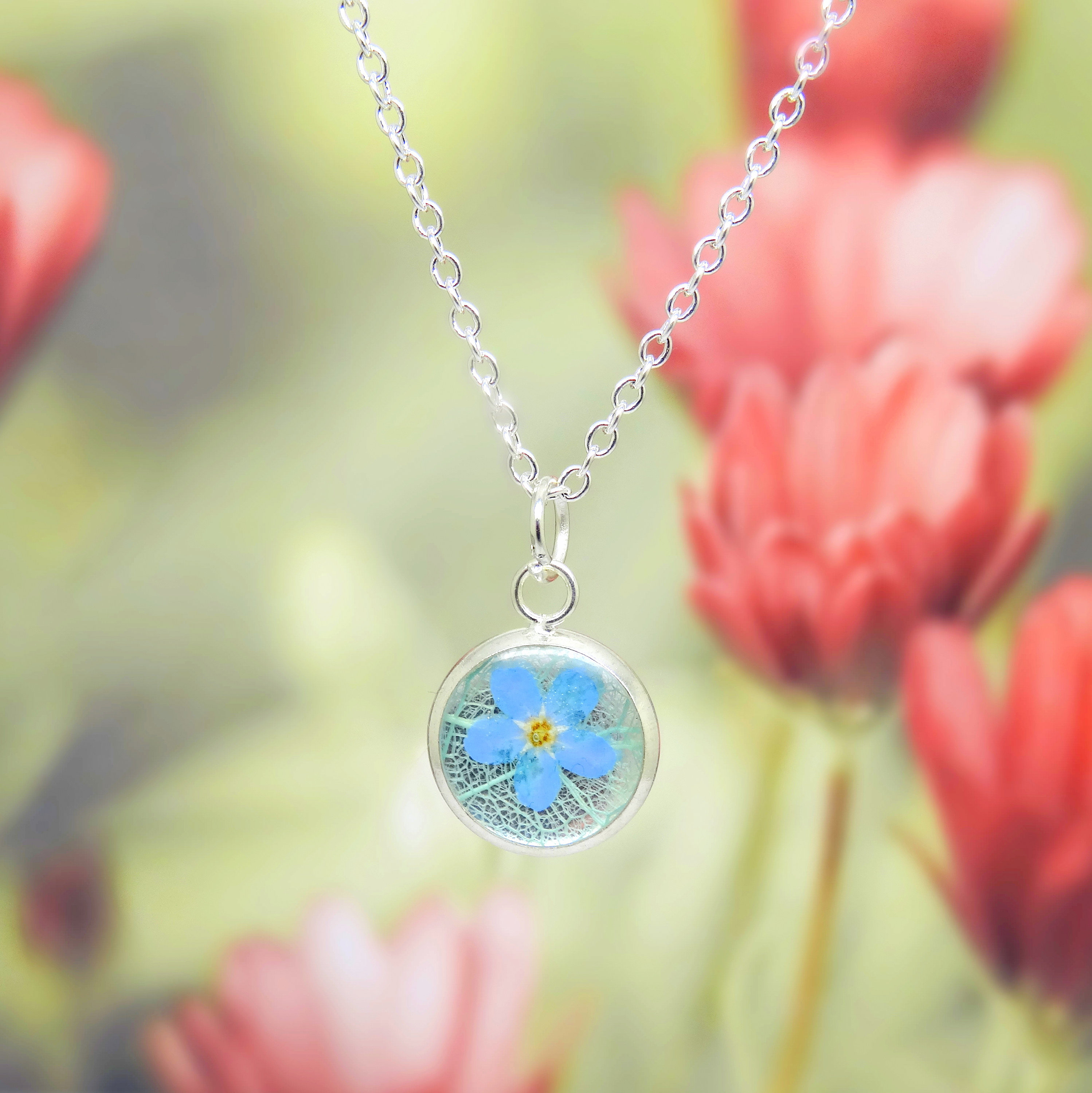 Forget me not tiny charm necklace – Remedy Design Shop