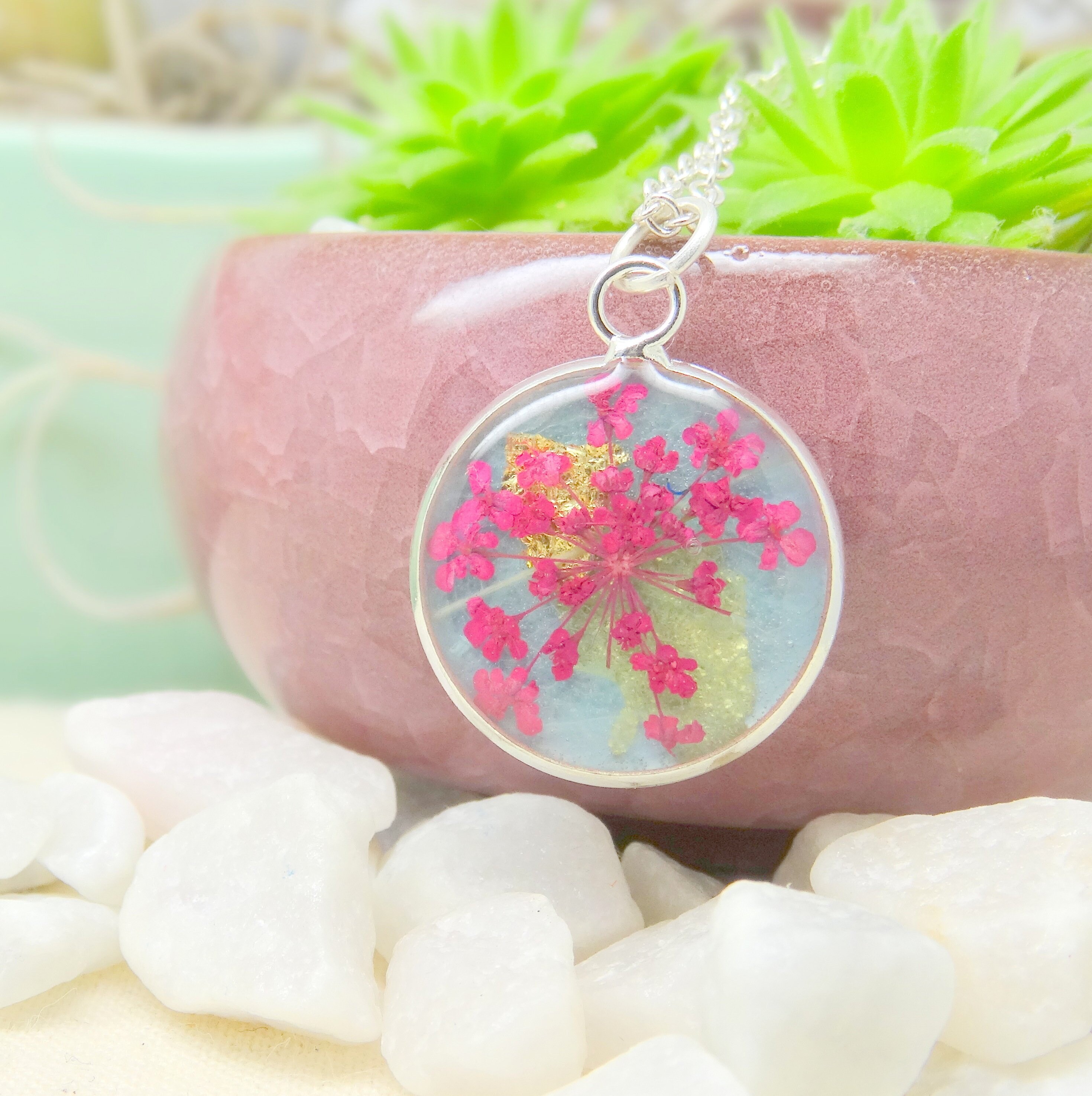 Preserved 2024 flower necklace