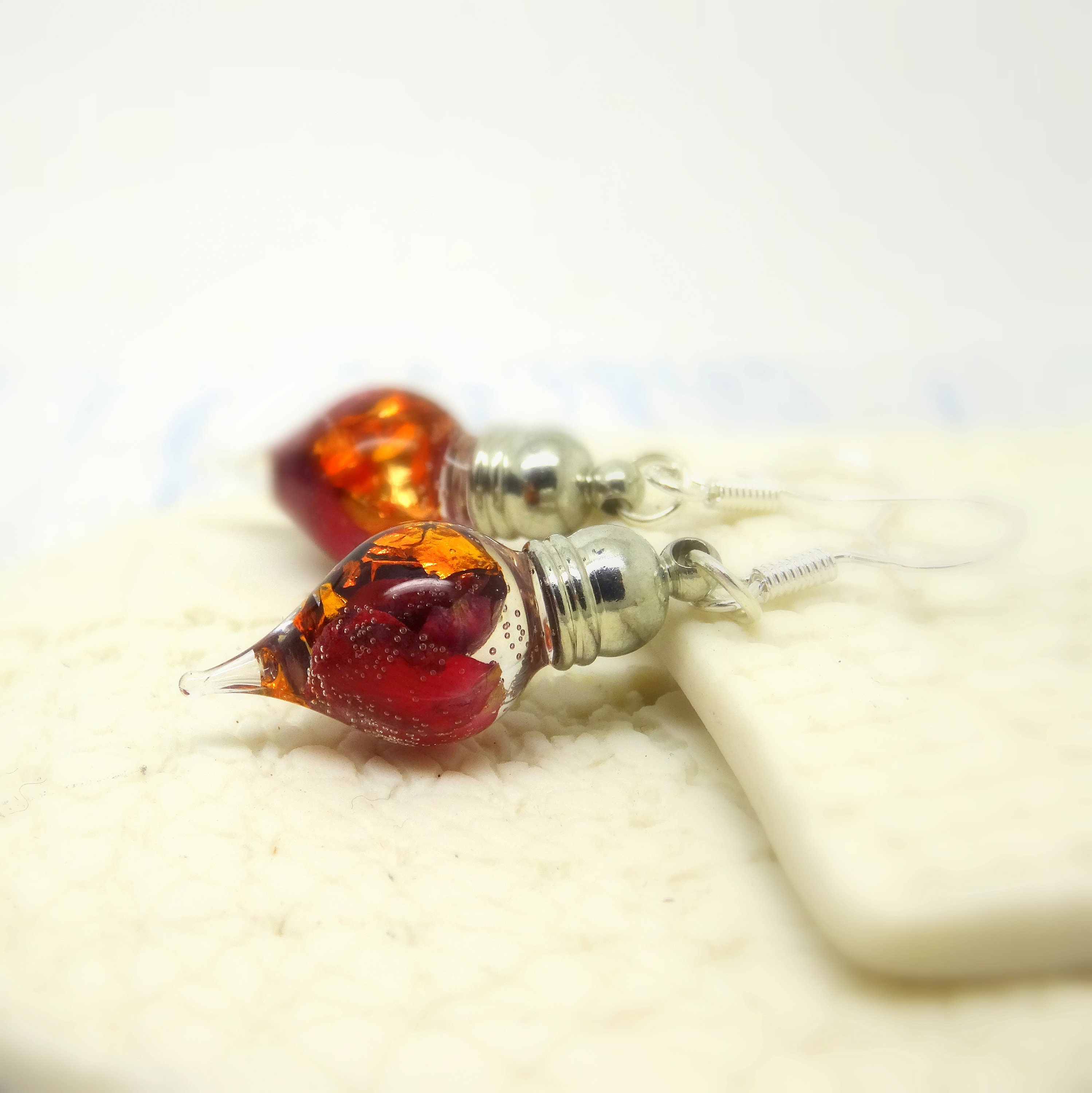 Micara - Red Blossoms - Earrings