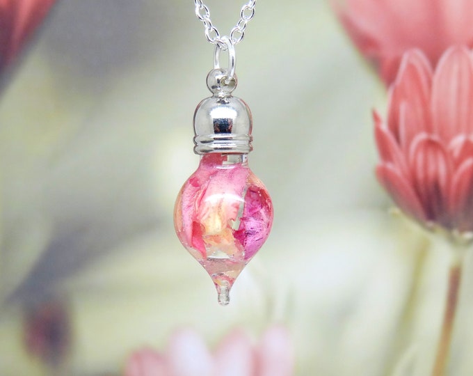 Pink Carnation necklace