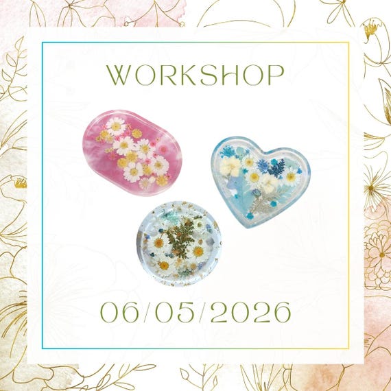 WORKSHOP - Real flower coasters & trays  | 6th May 2026 | Needingworth, St. Ives