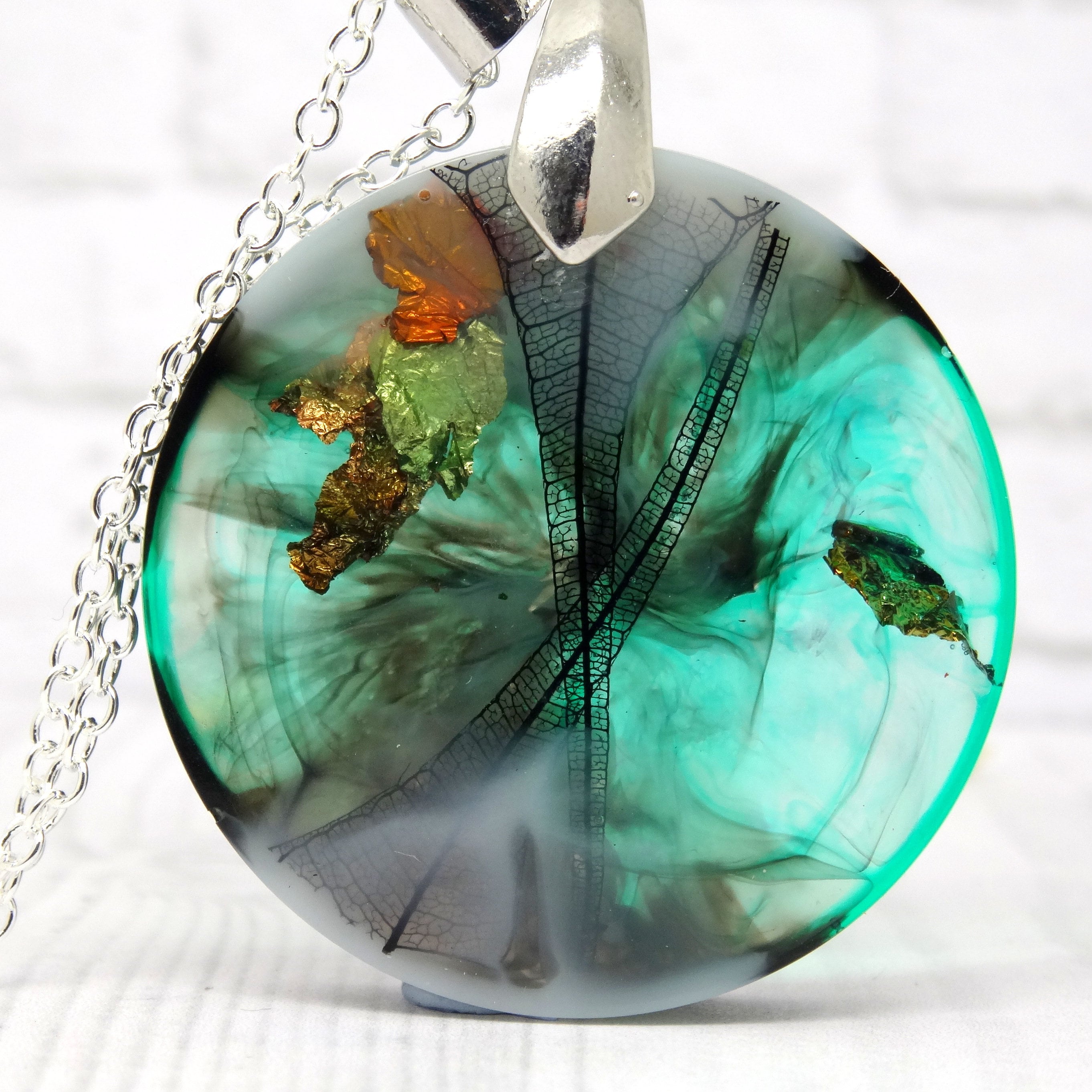 Real flower necklace, handmade real flower jewellery, unique gift for