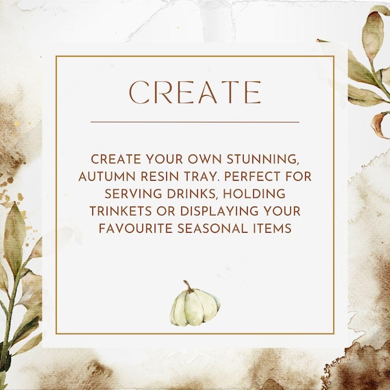WORKSHOP - Autumn resin coaster -