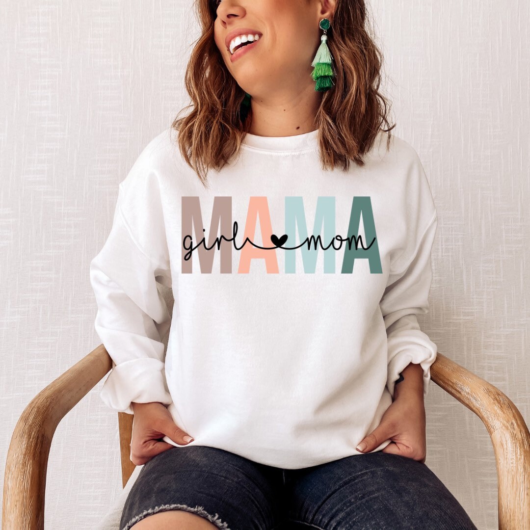 Girl Mama Sweatshirt Girl Mom Sweater Gender Reveal Shirt Etsy