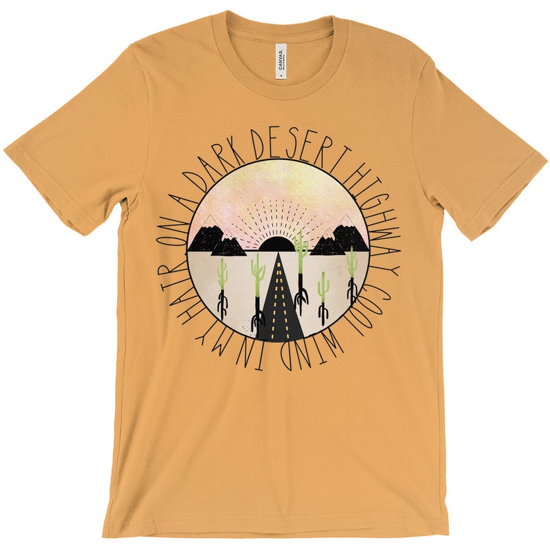 On A Dark Desert Highway TShirt Eagles Concert Shirt Road Etsy
