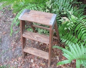Vintage Wooden 2 Step Ladder, Step Stool, Folding Ladder, Plant Stand, Photo Prop, Garden, Home Decor, Primitive