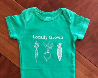 Locally Grown Baby Bodysuit or T-shirt Clothing