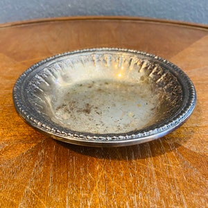 Vintage Reed & Barton 1202 Silber dekorative gemusterte Rim Schale Schale oder Platte