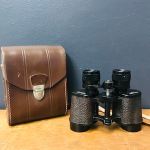Vintage Monte Carlo Binoculars 8 x 30 France With Leather and Case Coated Lens