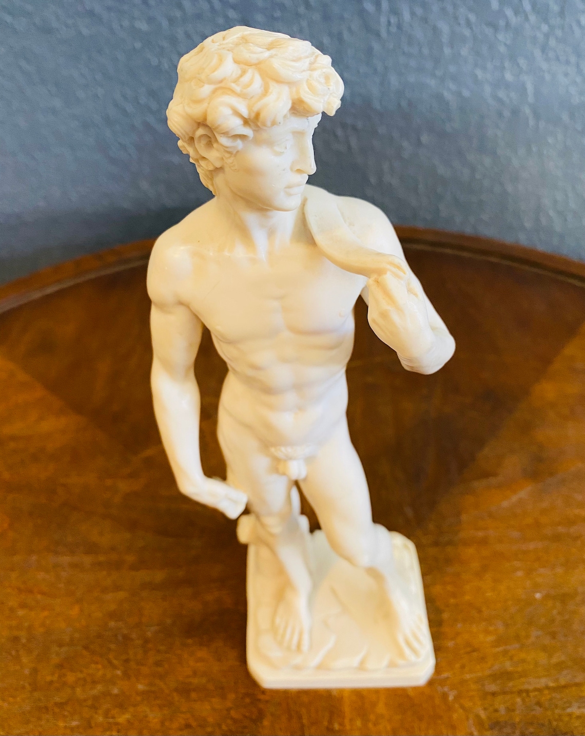 Vintage A Santini Sculpture of Michelangelo's David Resin Statue