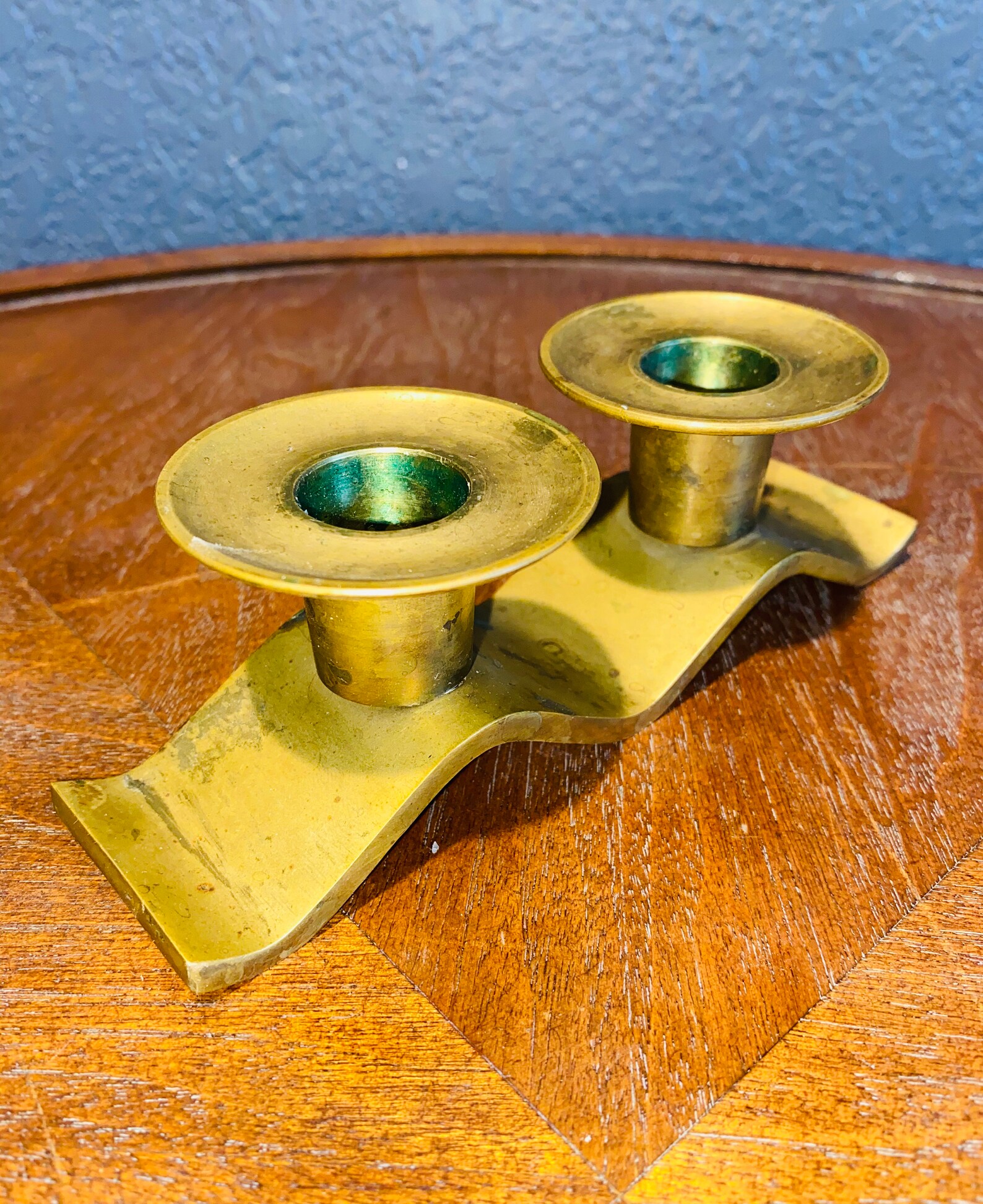 Vintage Small Brass MidCentury Japanese Candlestick Holder Etsy