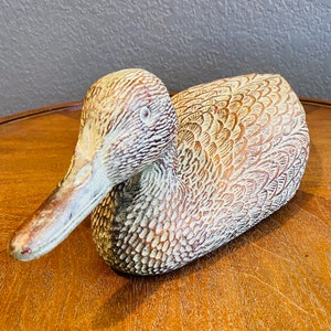 Vintage Ceramic or Porcelain or Stoneware Swimming or Sitting Duck Decoy Figurine Sculpture