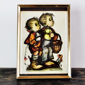 Vintage M.I. Hummel Post Card ~ Gratulanten I ~ Printed in Germany