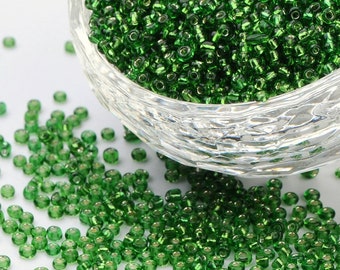4mm 23 Grams Smooth Finish Fast Ship Opaque Green Seed Beads SB016 2 and 6 Full Strands 60 Olive Green Czech Glass Seed Beads