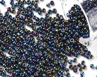 50g for Necklaces Bracelets Multicolour Glass Seed Beads  Iris Round 