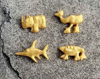 handmade resin Donkey Kong Country animal buddy pins - set of 4 pins