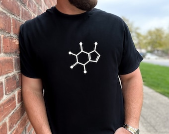 Caffeine Molecule Tshirt Starbucks Shirt Coffee Tshirt Design Minimal Shirt Molecule Science Tee New Mom Tshirt Gifts for Coffee People