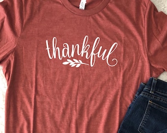 Thankful Tshirt Blessed Super Soft Tshirt Thankful Tee Christmas Gift Thanksgiving Tee Religious Tshirt #blessed Tees