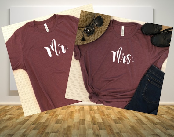 Mr and Mrs Shirts Just Married Honeymoon Mr and Mrs Matching | Etsy