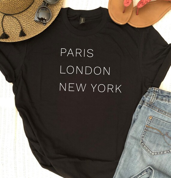 t shirt paris london new york