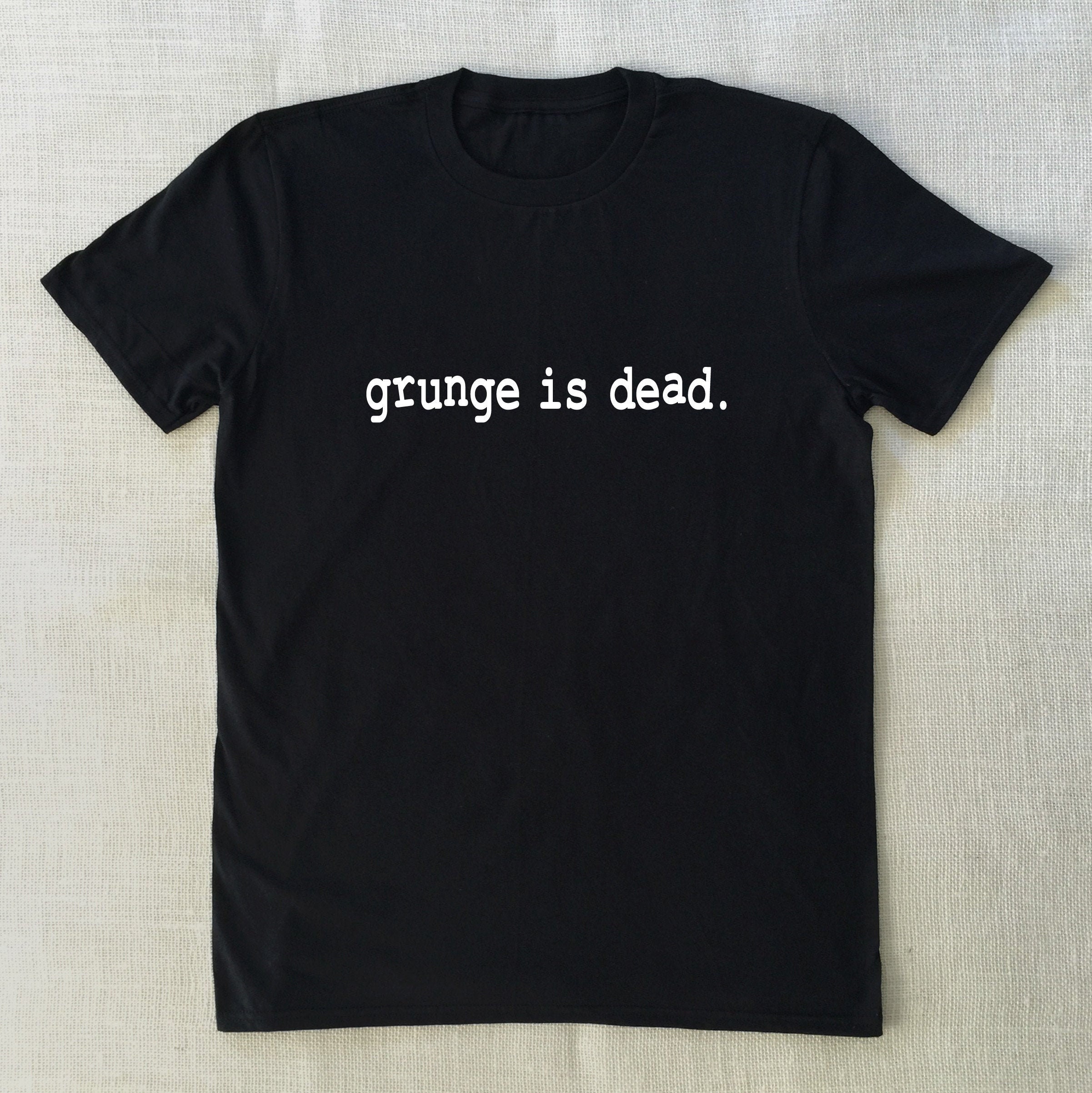 T-shirt Di KURT COBAIN Grunge Is Dead Nera ROCK BAND Grunge Anni 90 - Foto 5