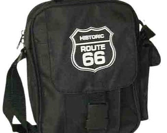 Vintage Route 66 Shoulder Bag | Retro Travel Crossbody Bag | Historic Route 66 Day Bag | Road Trip Travel Bag | Small Messenger Bag