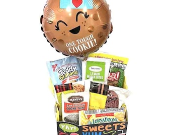 One Tough Cookie Gift Box with Balloon, Hang in There gift box, Get Well Gift Box for Men, Women, Teens and Children, Care Package,