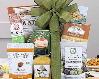 Gourmet Meat & Cheese Charcuterie Board Gift Basket
