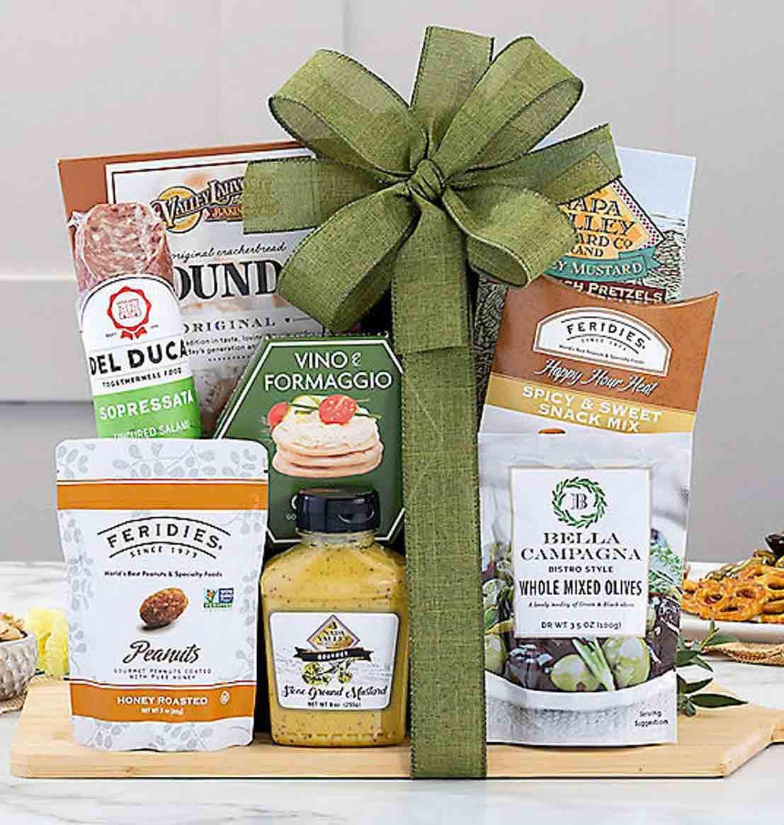 Gourmet Meat & Cheese Charcuterie Board Gift Basket - Etsy