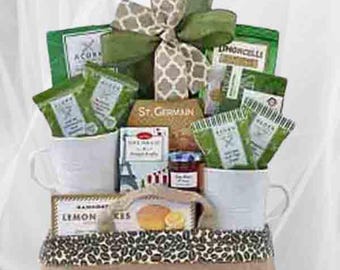 Coffee Gift Basket with Mugs – Gourmet Coffee Gift Set – Client Thank You Gift – Corporate Gift Basket – Coffee Lover Gift Box