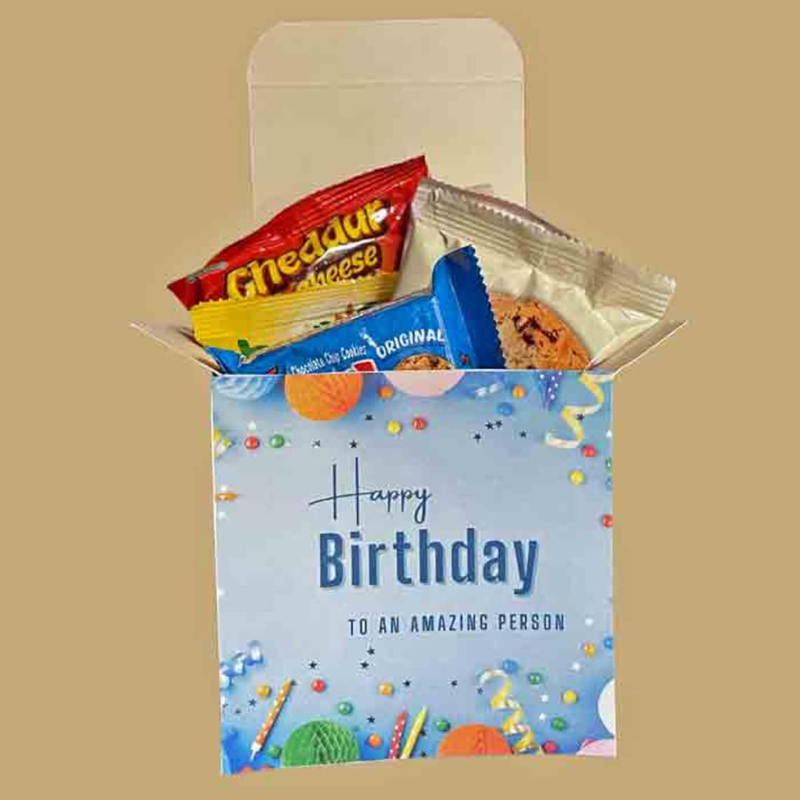 Small Birthday Gift Box: Snack Box With Festive Bow - Etsy