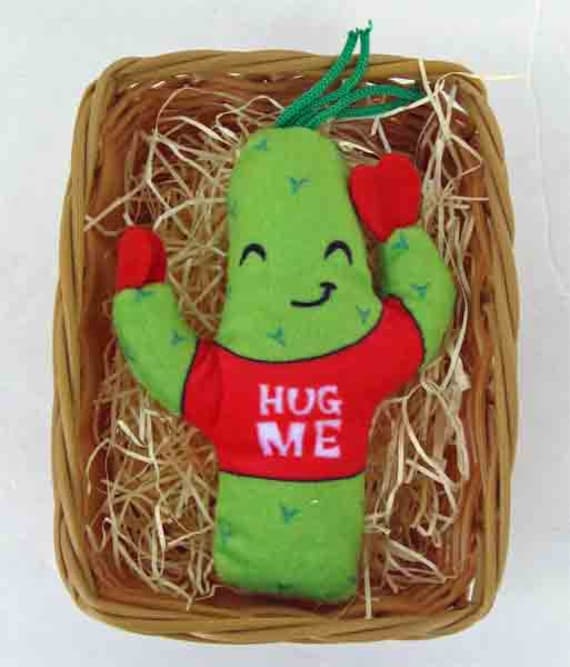 Hug Me Plush Cactus Gift: Comfort in a Basket