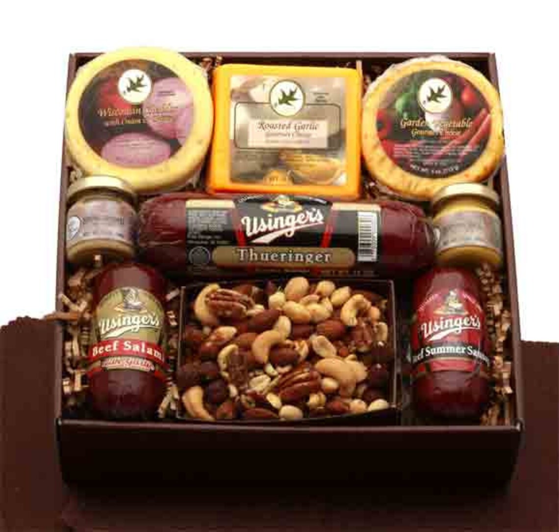 Meat and Cheese Gift Box Meat and Cheese Care Package, Meat and Cheese
