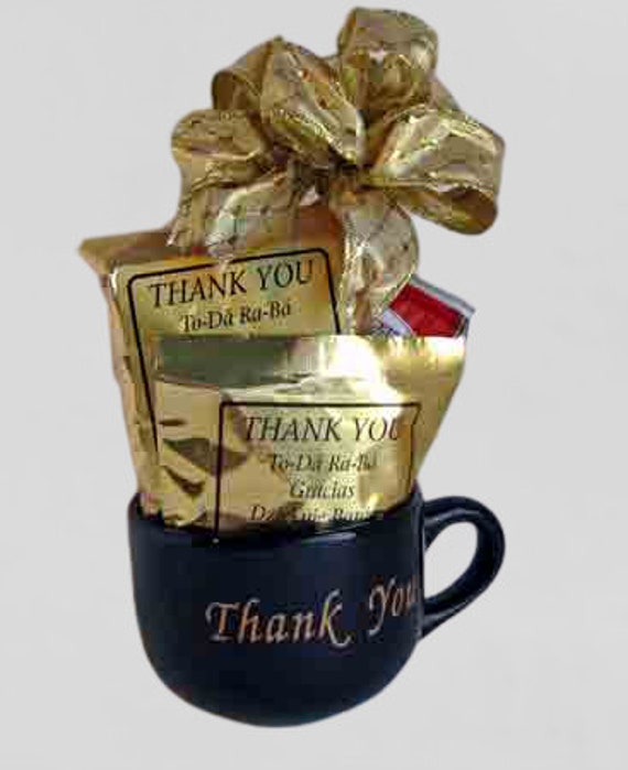 Thank You gift basket Thank You coffee mug filled with Etsy