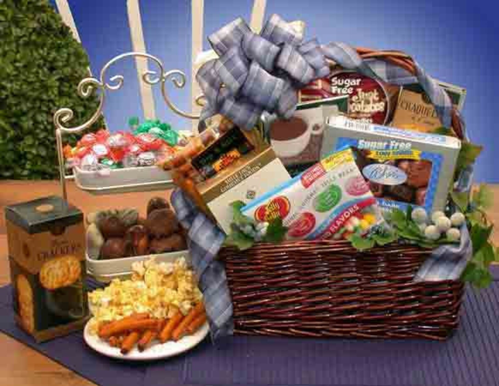 Sugar Free Gift Basket, Gourmet Food Gift Basket for Diabetic, Weight