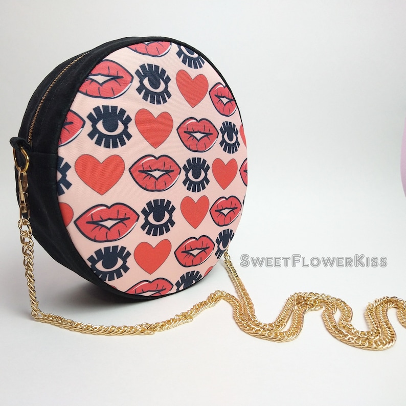 Lips handbag Eye handbag Hearts bag Round bag