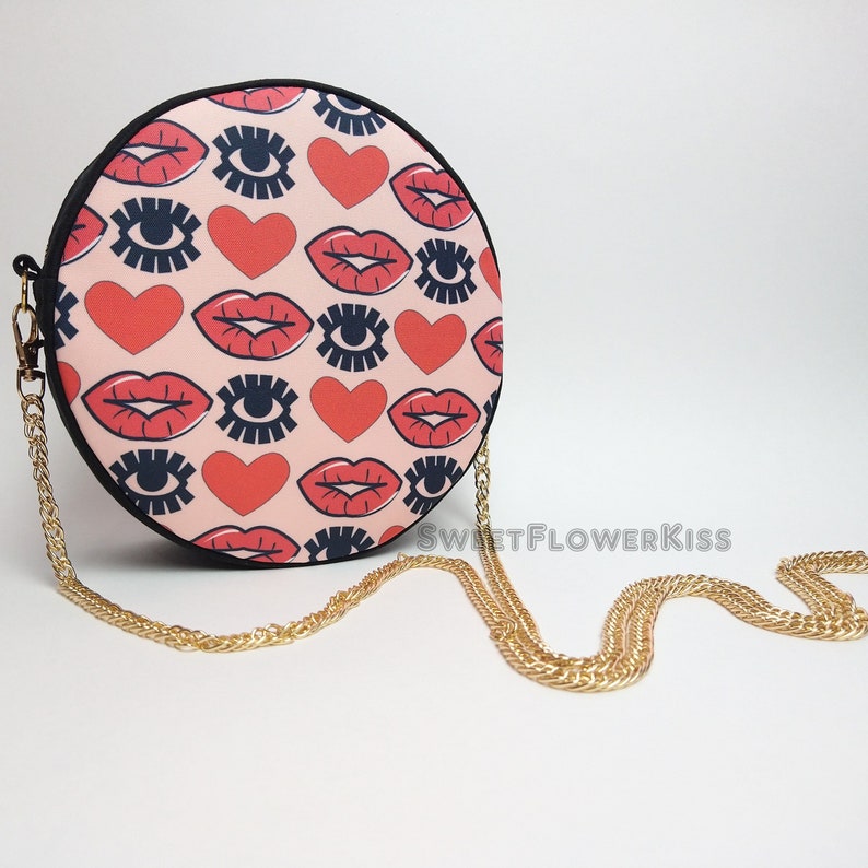 Lips handbag Eye handbag Hearts bag Round bag