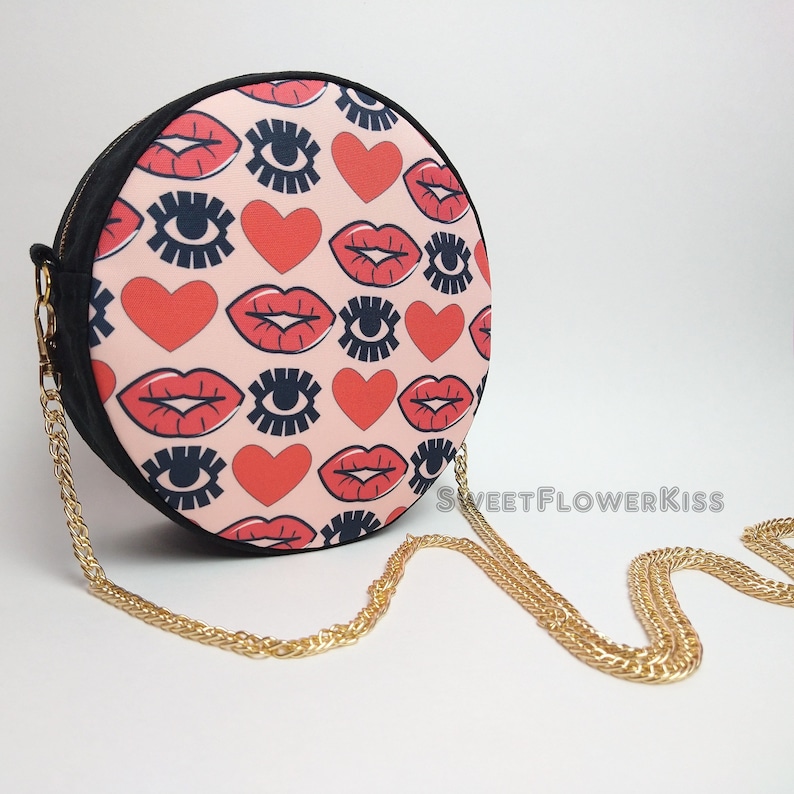 Lips handbag Eye handbag Hearts bag Round bag