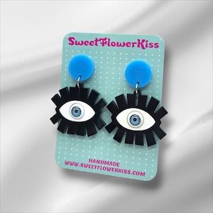 Eye earrings  Laser cut earrings