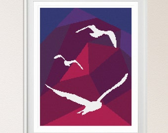 PATTERN- Birds of Paradise -  Cross Stitch pattern - PDF - instant download