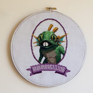 PATTERN- Murky the Murloc Portrait - Cross Stitch pattern - PDF - instant download