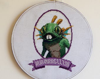 PATTERN- Murky the Murloc Portrait - Cross Stitch pattern - PDF - instant download