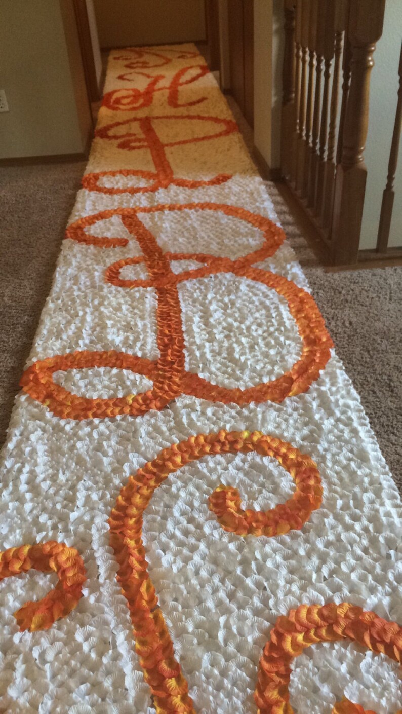 Rose Flower Petal Filled Wedding Aisle Runner dual color Etsy