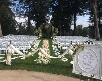 Rose Flower Petal Wedding Aisle Runner Aisle Liner Shapes - Custom Made - Price per foot