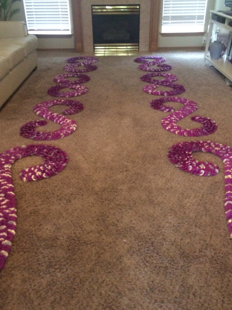 Rose Flower Petal Wedding Aisle Runner Aisle Liner Small S Etsy
